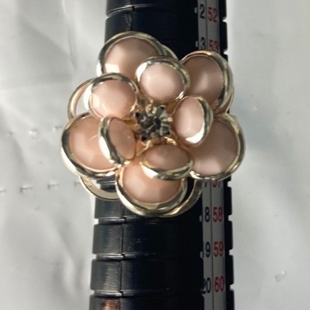Sterling‎ Silver 925 Pink Mother of Pearl Marcasite Flower Ring Size 7.75 Floral